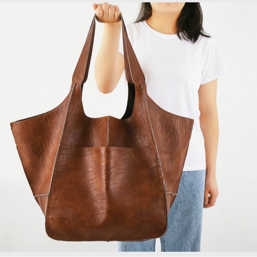 Vegan Leather Tote Bag